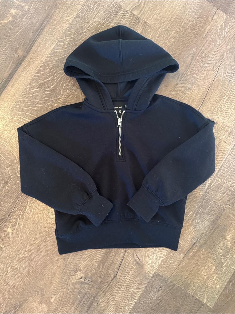 abercrombie kids Black Quarter Zip-Up Hoodie